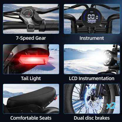 Okday 1200W All-Terrain Fat Tire Ebike