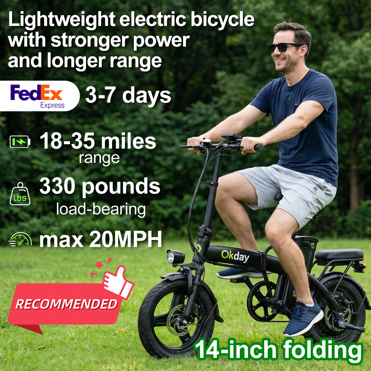 Okday Fold 400W Folding Electric Bike