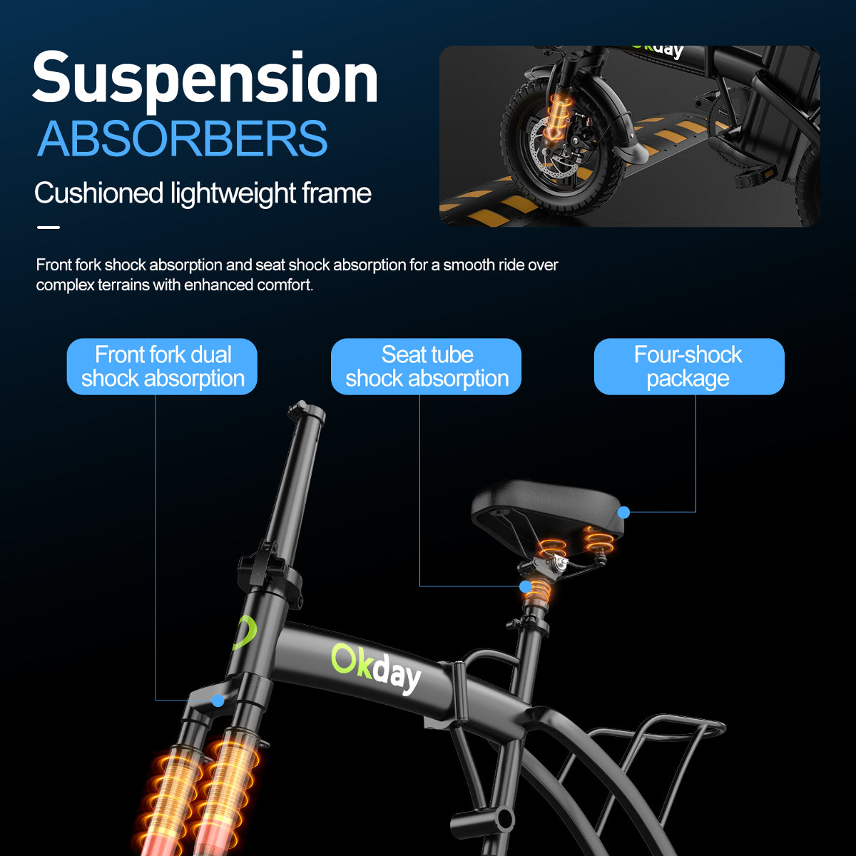 Okday Fold 400W Folding Electric Bike