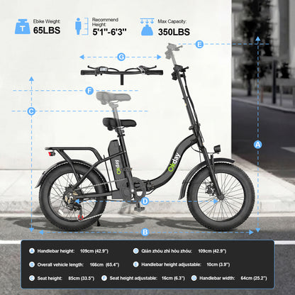Okday City 1200W Step-Thru Fat Tire Electric Bike