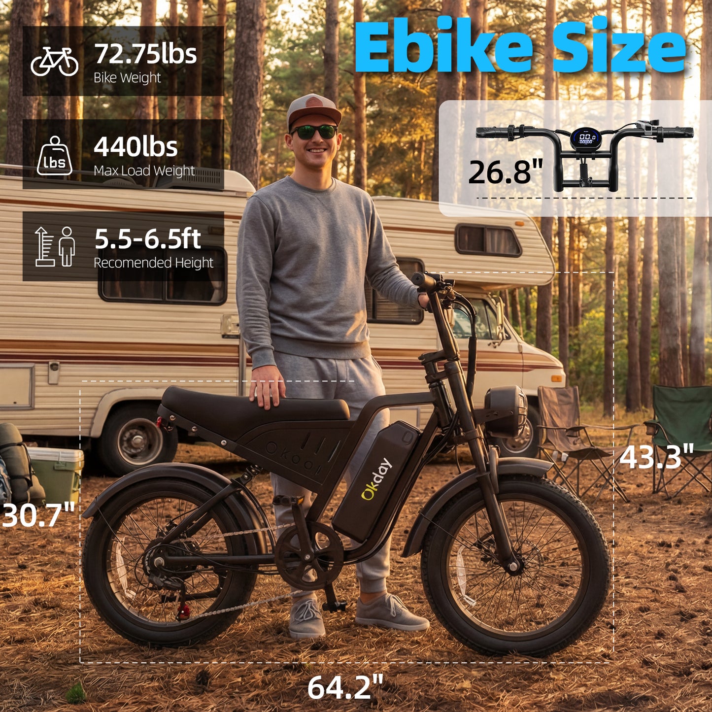 Okday 1200W All-Terrain Fat Tire Ebike